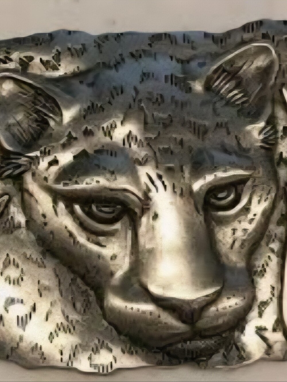 Vintage  Leopard Head